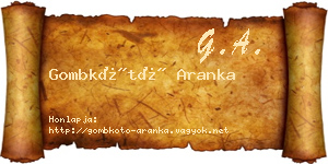 Gombkötő Aranka névjegykártya